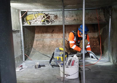 Isolation eines Lüftungsschachtes mit FOAMGLAS T3+